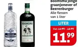 Hoogvliet Boomsma jonge graanjenever of Beerenburger aanbieding