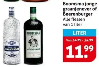 Hoogvliet Boomsma jonge graanjenever of Beerenburger aanbieding