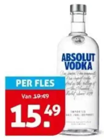 Hoogvliet Absolut vodka aanbieding