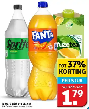 Hoogvliet Fanta, Sprite of Fuze tea aanbieding