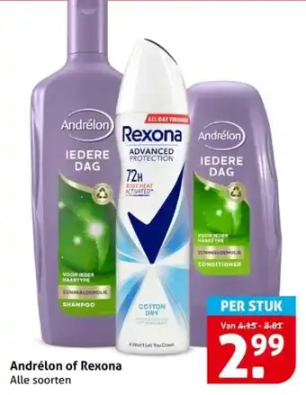 Hoogvliet Andrélon of Rexona aanbieding