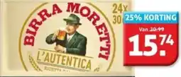 Hoogvliet Birra Moretti aanbieding