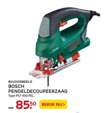 Praxis Bosch pendeldecoupeerzaag type pst 900 pel. aanbieding