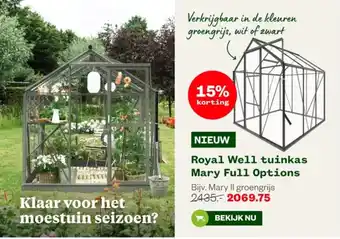 Welkoop Royal Well tuinkas Mary Full Options aanbieding
