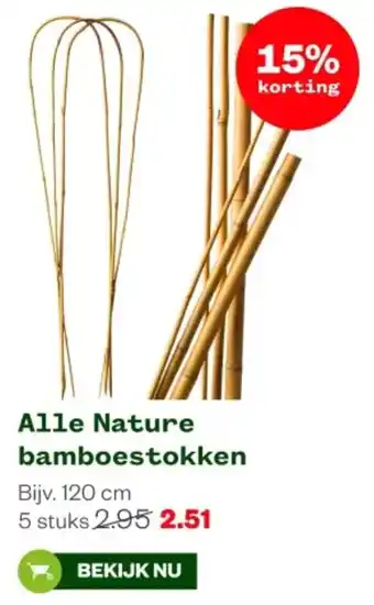 Welkoop Alle Nature bamboestokken aanbieding