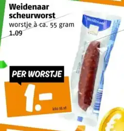 Poiesz Weidenaar scheurworst aanbieding