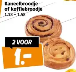 Poiesz Kaneelbroodje of koffiebroodje aanbieding