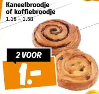 Poiesz Kaneelbroodje of koffiebroodje aanbieding