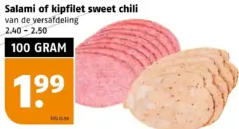 Poiesz Salami of kipfilet sweet chili aanbieding