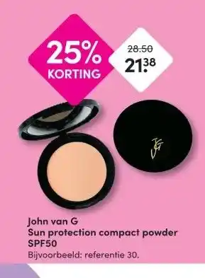 DA John van G Sun protection compact powder SPF50 Bijvoorbeeld: referentie 30. aanbieding