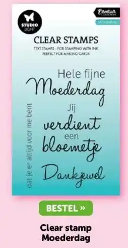 Boekenvoordeel Clear stamp Moederdag aanbieding