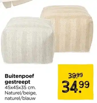 Xenos Buitenpoef gestreept aanbieding