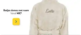Primera Badjas dames met naam aanbieding