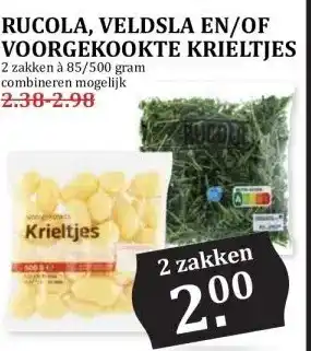 MCD Supermarkt RUCOLA, VELDSLA EN/OF VOORGEKOOKTE KRIELTJES aanbieding