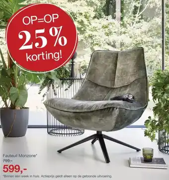 IN.HOUSE Fauteuil Monzone aanbieding