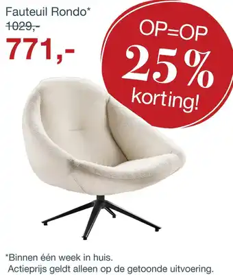 IN.HOUSE Fauteuil Rondo aanbieding