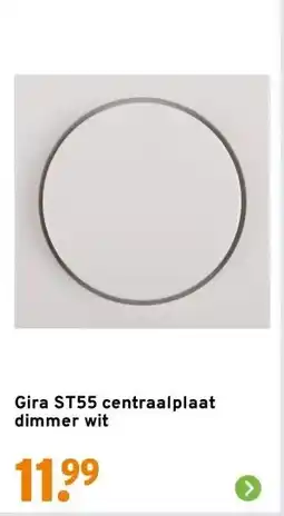 GAMMA Gira ST55 centraalplaat dimmer wit aanbieding