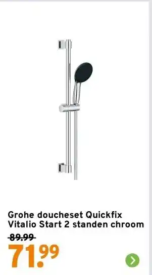 GAMMA Grohe doucheset Quickfix Vitalio Start 2 standen chroom aanbieding