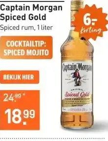 Gall & Gall Captain Morgan Spiced Gold 100CL Mixen aanbieding