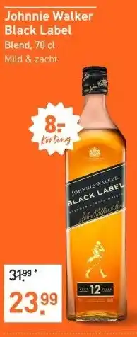 Gall & Gall Johnnie Walker Black Label 70CL Whisky aanbieding