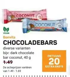 Ekoplaza CHOCOLADEBARS aanbieding