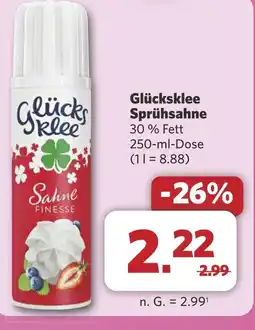 Combi Glücksklee Sprühsahne aanbieding