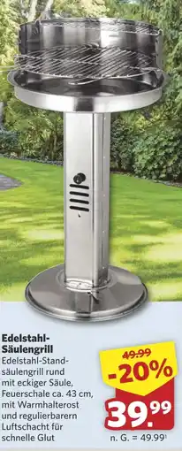 Combi Edelstahl- Säulengrill aanbieding