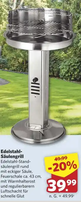 Combi Edelstahl- Säulengrill aanbieding