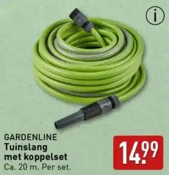ALDI GARDENLINE Tuinslang met koppelset aanbieding