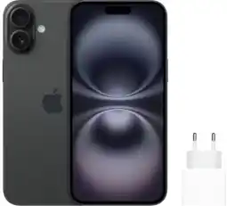 Coolblue Apple iPhone 16 Plus 128GB Zwart + Apple Snellader aanbieding