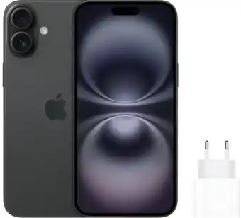 Coolblue Apple iPhone 16 Plus 256GB Zwart + Apple Snellader aanbieding