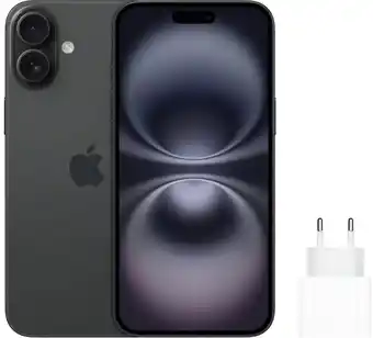 Coolblue Apple iPhone 16 Plus 256GB Zwart + Apple Snellader aanbieding