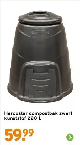 GAMMA Harcostar compostbak zwart kunststof 220 L aanbieding