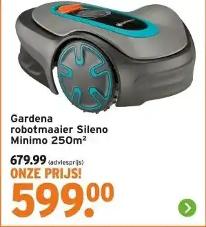 GAMMA Gardena robotmaaier Sileno Minimo 250m² aanbieding