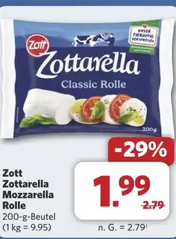 Combi Zott Zottarella Mozzarella Rolle aanbieding