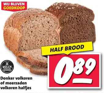 Nettorama Donker volkoren of meerzaden volkoren halfjes aanbieding