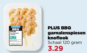 PLUS Plus BBQ Garnalenspiesen Knoflook aanbieding