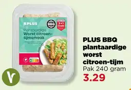 PLUS Plus BBQ plantaardige worst citroen-tijm aanbieding