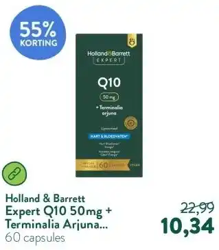 Holland & Barrett Expert Q10 50mg + Terminalia Arjuna Liposomaal aanbieding