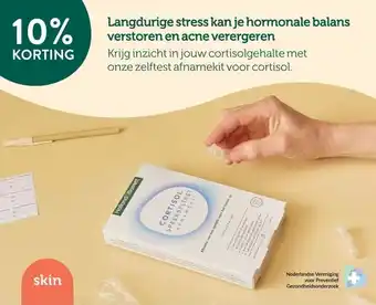 Holland & Barrett 10% KORTING Langdurige stress kan je hormonale balans verstoren en acne verergeren aanbieding