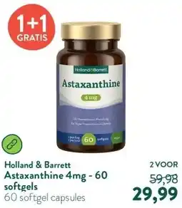 Holland & Barrett Astaxanthine 4mg - 60 softgels aanbieding