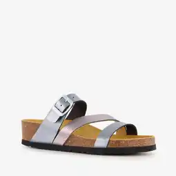 Scapino Hush Puppies dames sleehak slippers zilvergrijs aanbieding