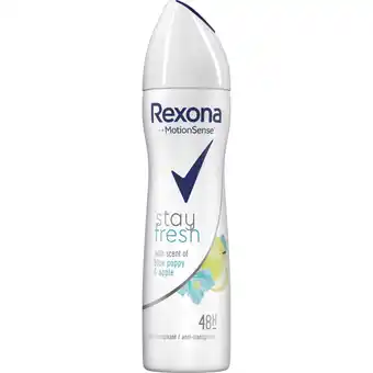 Albert Heijn Rexona Stay fresh blue poppy & apple aanbieding