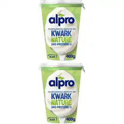 Albert Heijn Alpro Plantaardige kwark naturel 2-pack aanbieding