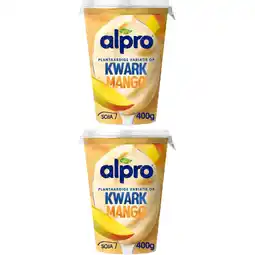 Albert Heijn Alpro Plantaardige kwark mango 2-pack aanbieding