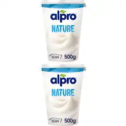 Albert Heijn Alpro Plantaardige yoghurt nature 2-pack aanbieding
