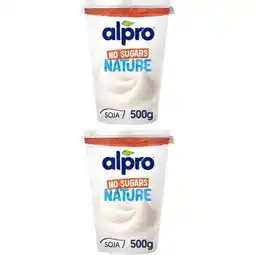 Albert Heijn Alpro Plantaardige yoghurt no sugars 2-pack aanbieding