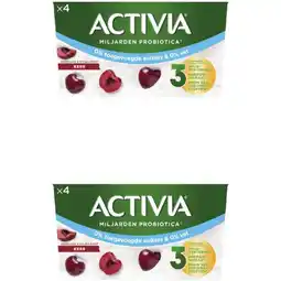 Albert Heijn Activia Yoghurt kers 0% 2-pack aanbieding