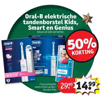 Kruidvat Oral-B elektrische tandenborstel Kids, Smart en Genius aanbieding