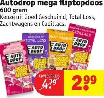 Kruidvat Autodrop mega fliptopdoos 600g aanbieding